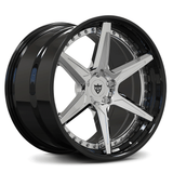 Custom forged chrome concave wheels for C8 Corvette, featuring a sleek design and high-quality aluminum alloy.