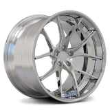 Custom 2-tone deep dish concave wheels for Aston Martin Vantage, featuring shiny polish finish