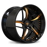 Bronze Spoke Custom Forged 2-Piece Deep Dish Wheel – Aggressive Lip Rims for Muscle Cars  