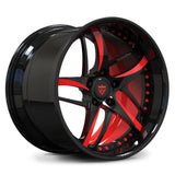 Red Spoke & Inner Barrel Custom Forged 2-Piece Wheel – Sporty Deep Lip Upgrade
