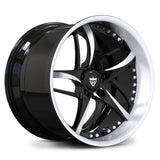 White Lip & Spoke Forged 2-Piece Deep Dish Wheel – Custom Corvette & Mustang Rims 