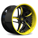 Yellow Lip & Spoke Custom Forged 2-Piece Wheel – Sporty Deep Lip Performance Rims