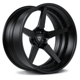 Matte Black deep dish star wheels for any vehicle- custom forged 2-piece wheels-rvrn forged