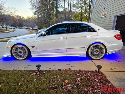 2011 Mercedes E350 W212 on RVRN RV-DM05 forged wheels 19x8.5 front 19x9.5 rear all chrome