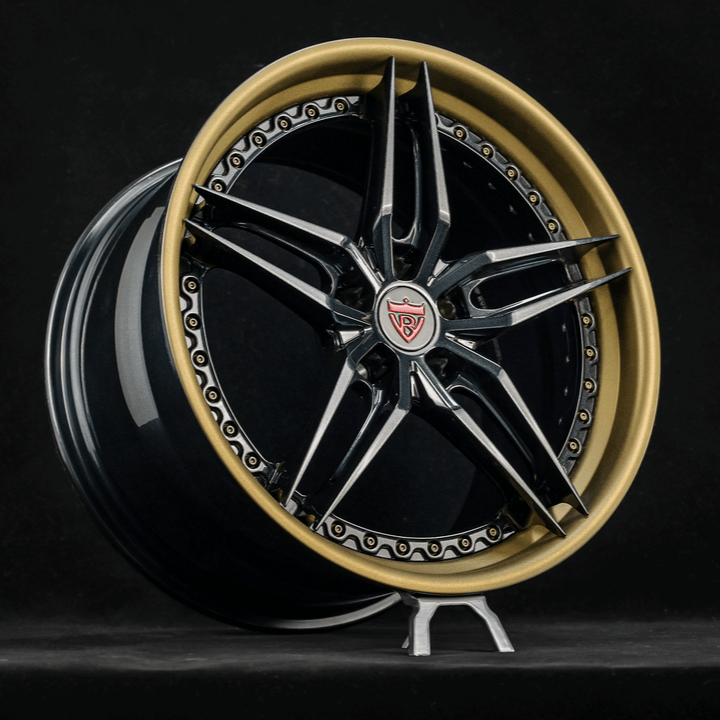 2025 Corvette C8 Custom 5 Spoke/Star Carbon Flash Metallic Wheels: RV-DP03