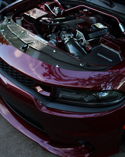 Rolling shot 2018 Dodge Charger Daytona on RVRN forged RV-DR08 deep dish wheels rose gold and red accents