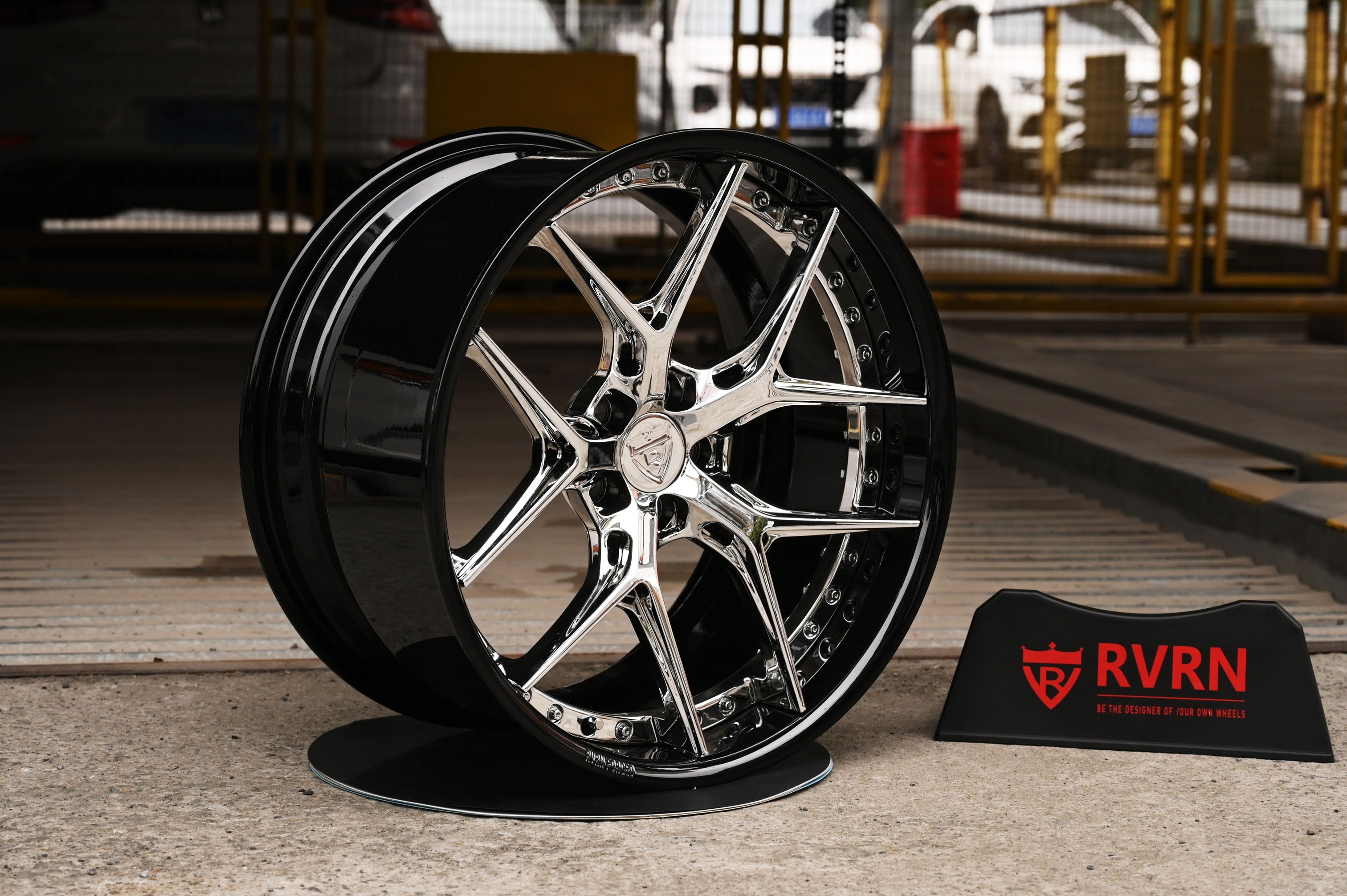 2022 jaguar f-type custom aftermarket wheels-RVRN forged chrome and black deep dish RV-DR08 Series-RVRN Forged