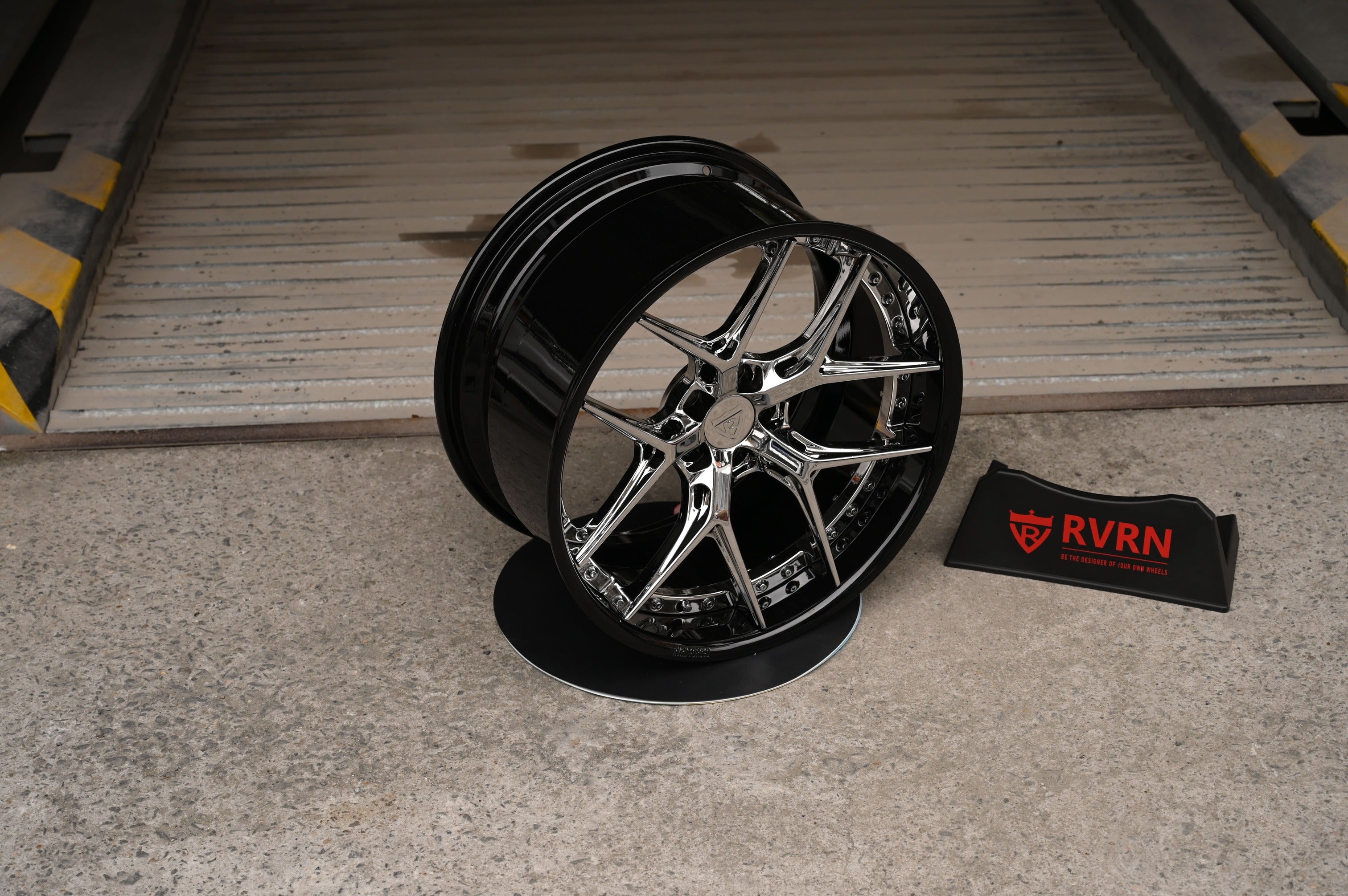 Custom Wheels for Jaguar F-Type: Chrome Black Forged Rims RV-DR08 ...
