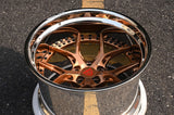 1970 Dodge Charger Aftermarket Custom Wheels-Deep Dish Bronze&Chrome Rims-RVRN RV-DR08D Wheels