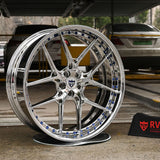 Dodge charger aftermarket wheels-custom deep dish chrome rims 