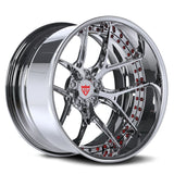 20inch chrome and red deep dish custom aftermarket forged wheels for trucks and suvs, RVRN Wheels RV-DR08D Series 