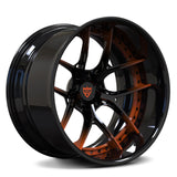 Gloss black and red deep dish custom aftermarket forged wheels&rims for trucks and suvs, RVRN Wheels RV-DR08D Series