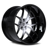 white and black deep dish custom aftermarket forged wheels for trucks and suvs, RVRN Wheels RV-DR08D Series 