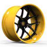 Yellow and black deep dish custom aftermarket forged wheels&rims for trucks and suvs, RVRN Wheels RV-DR08D Series