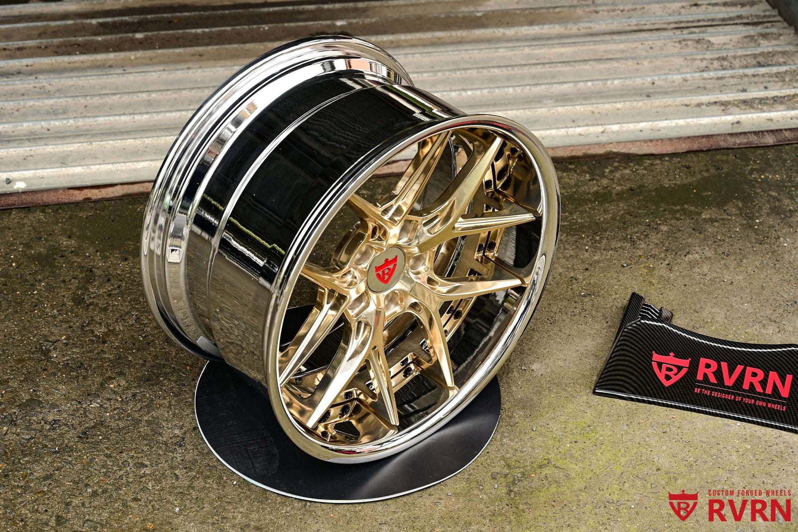 Gold Deep Dish RVRN Wheels for BMW M3 E46