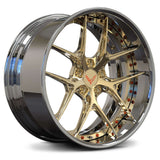 Custom forged 2-piece wheel, extreme concave design, ideal for Corvette C8, deep dish, stylish and aggressive look.