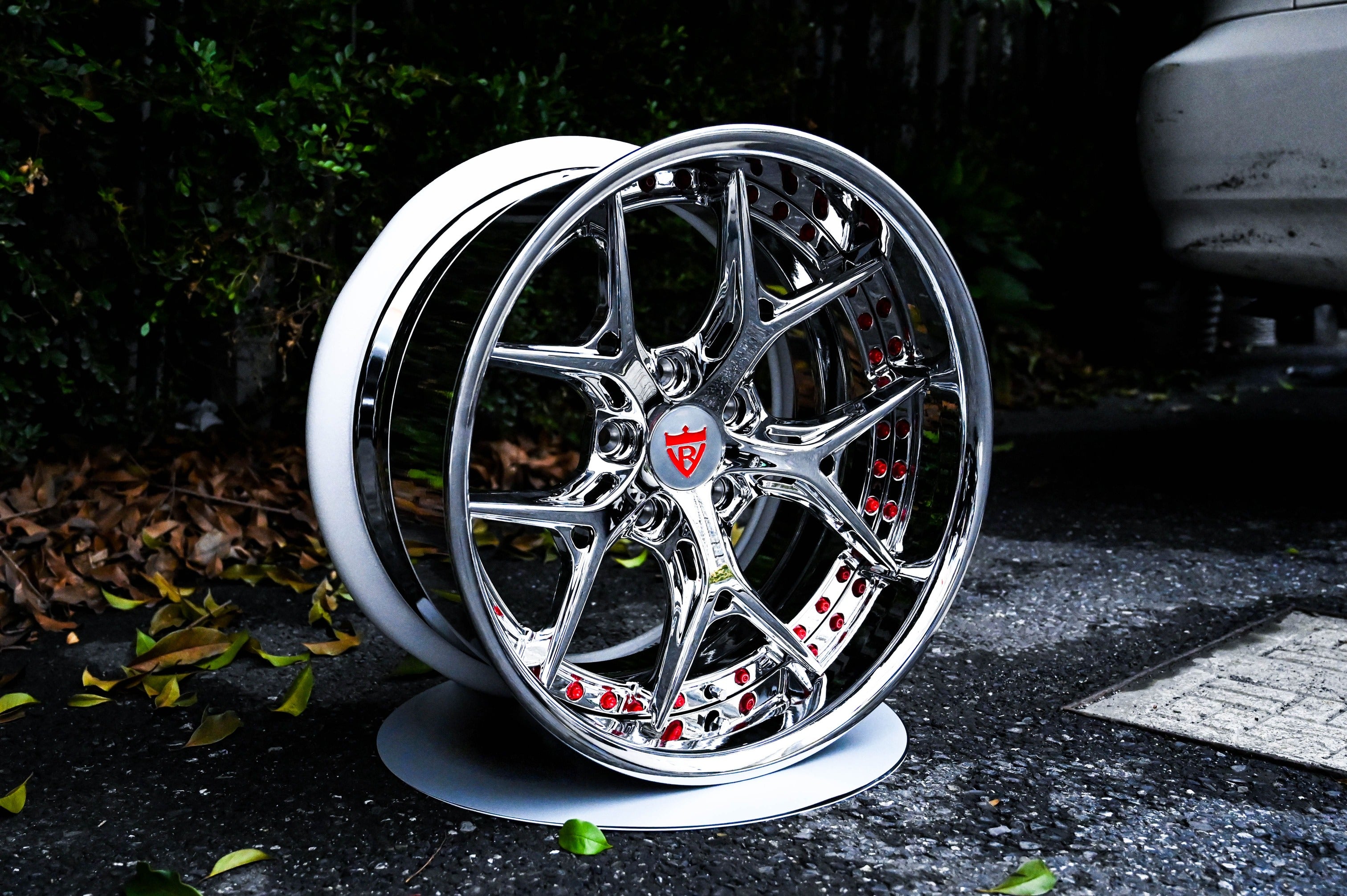 1969 Chevy Camaro deep dish rims-chrome custom forged wheels RV-DR08D