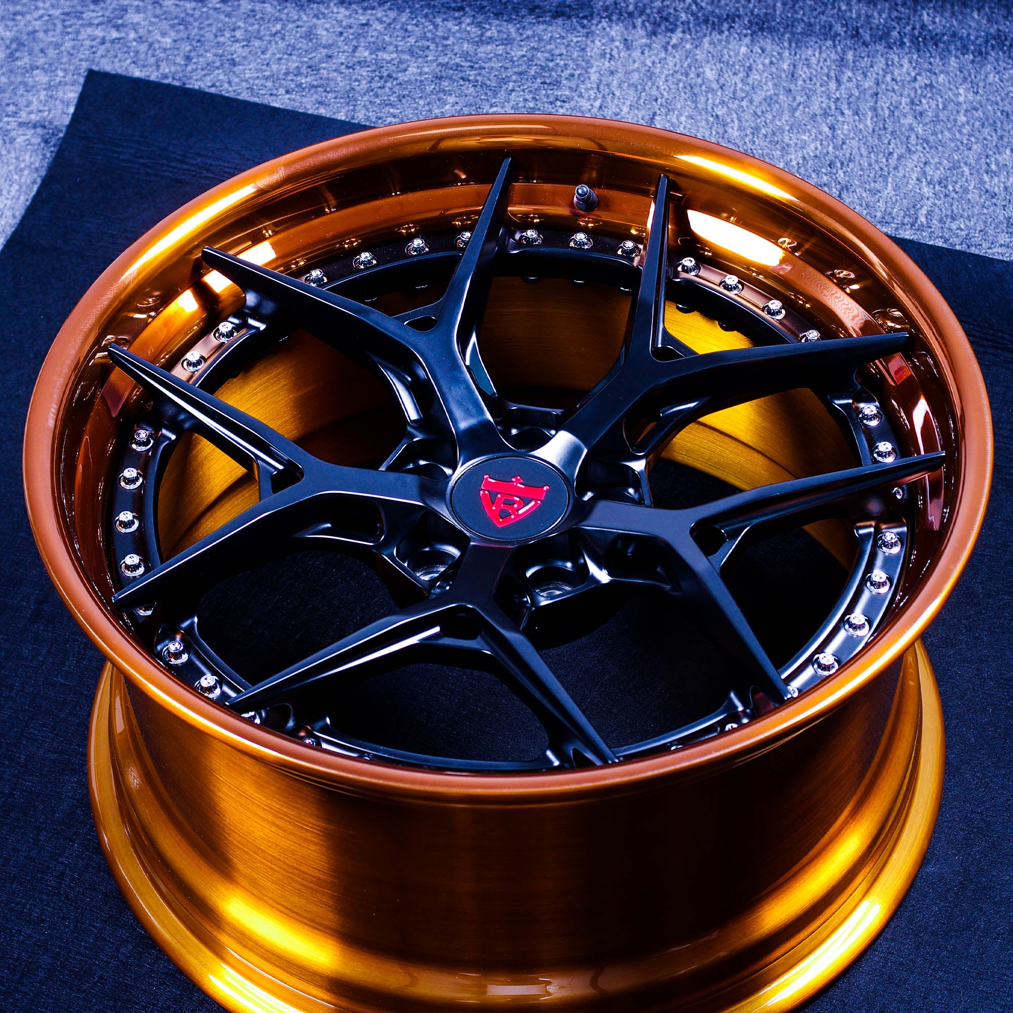 Chevy Camaro Custom Forged 2-Piece Wheels-Bronze and Black 