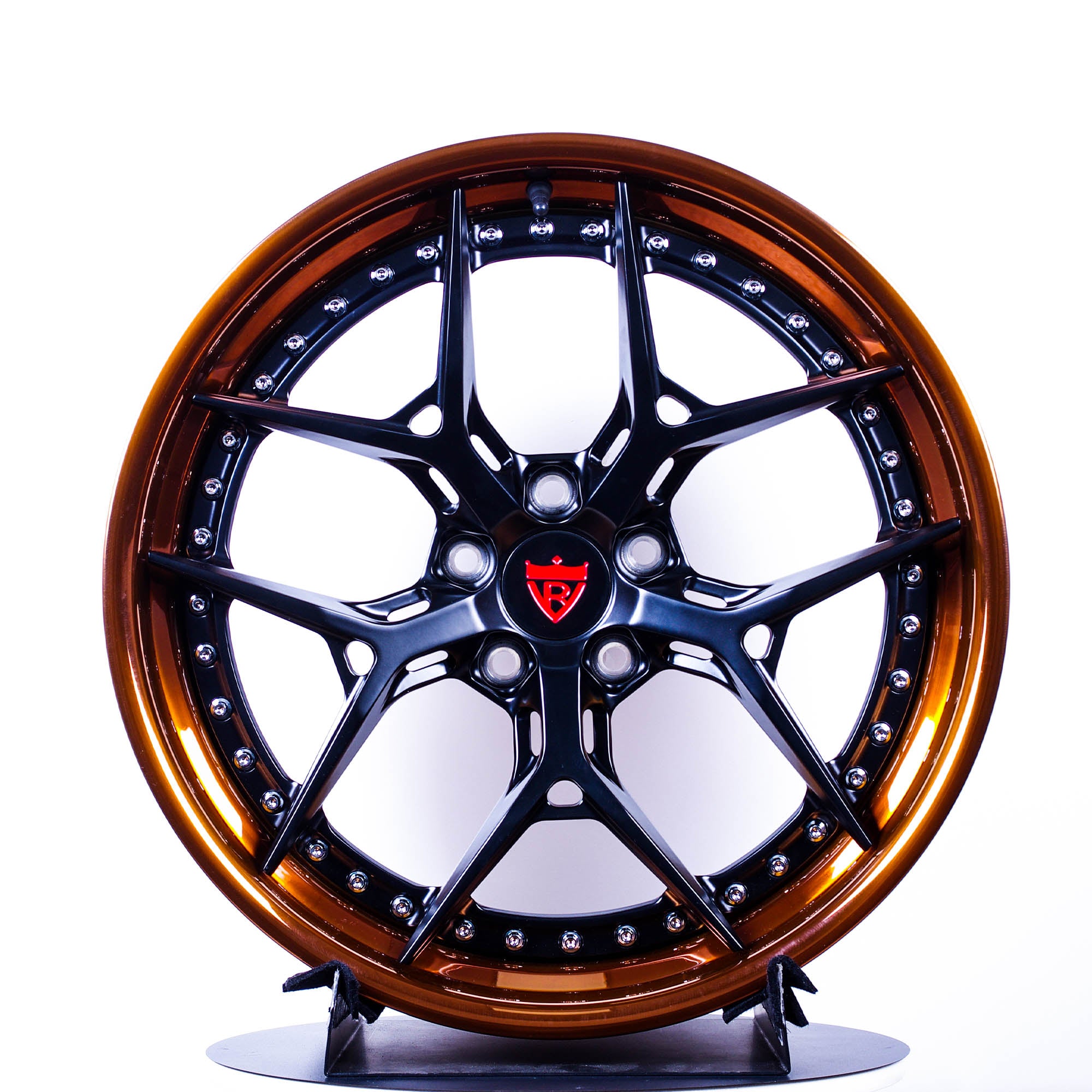 Chevy Camaro Custom Forged 2-Piece Wheels-Bronze and Black 