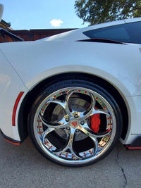 2019 Corvette Z06 aggressive stance with RVRN forged wheels 20x10.5 21x12.5