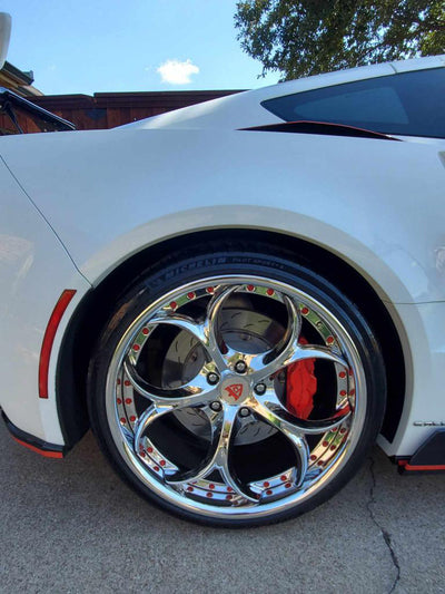2019 Corvette Z06 aggressive stance with RVRN forged wheels 20x10.5 21x12.5
