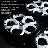Black and white wheels for Acura-custom forged 2-piece rims RV-DS016-RVRN Forged