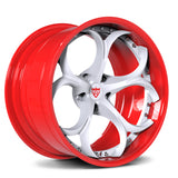 2024 Acura Integra Custom Forged Wheels-White and Red RVRN RV-DS016 2-Piece Rims 