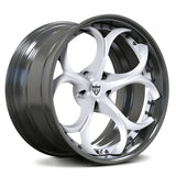 2024 Acura Integra Custom Forged Wheels-White and Black RVRN RV-DS016 2-Piece Rims 