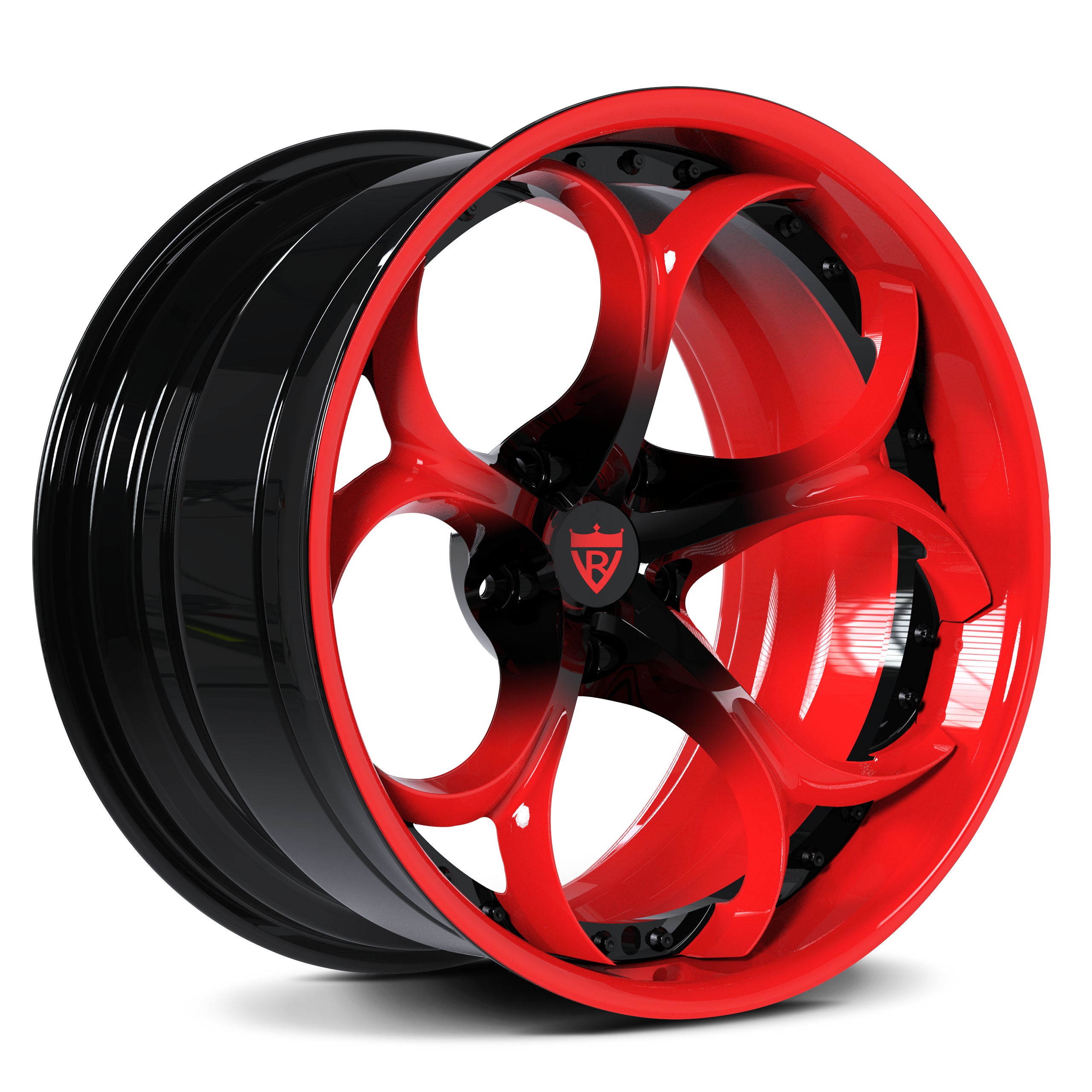 Aftermarket Rim Custom Wheels CUSTOM 2 PIECE GLOSS BLACK FORGED