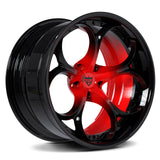 Audi R8 custom aftermarket wheels-red and black forged rims RV-DS016 series-RVRN Forged