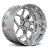 Custom forged 2-piece concave wheels RV-DV03, 22x12 size, chrome finish, ideal for trucks with 6 lug configuration.