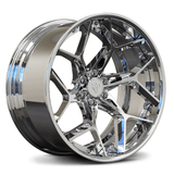 Custom forged 22x12 concave chrome wheels for trucks, featuring a stylish 6-lug design and premium finish.