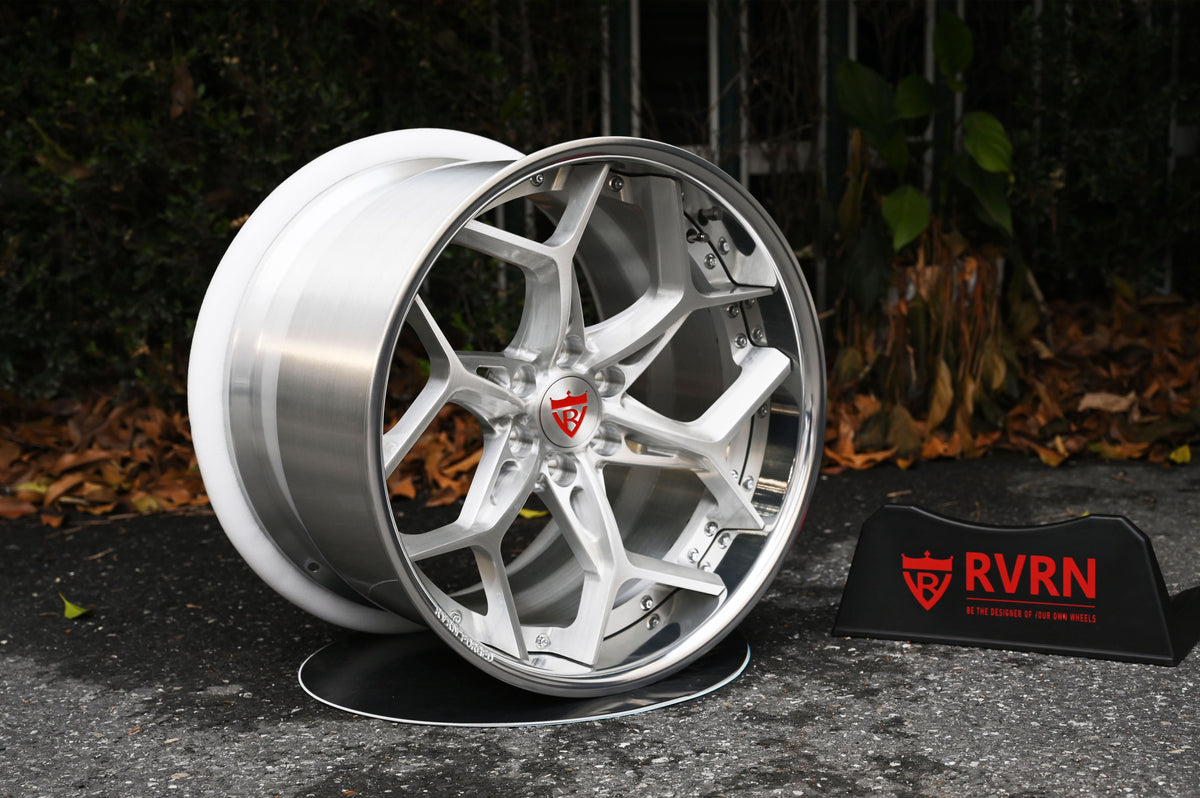 19inch dodge viper custom rims-RVRN Custom Forged 2-piece wheels DV03-Silver-Polish