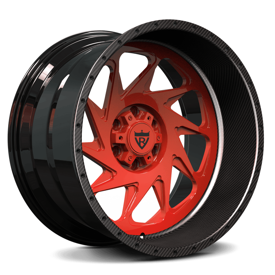 Carbon fiber orange truck deep dish 20inch-24inch wheels -RVRN Forged