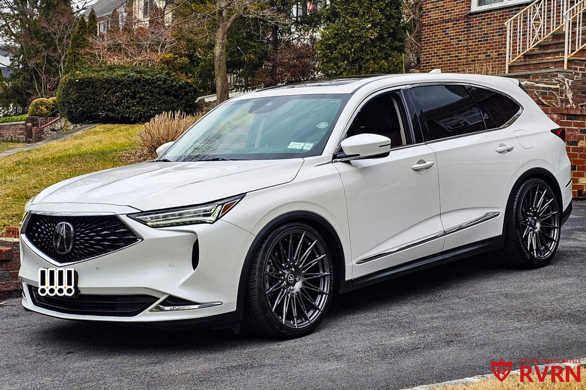 Acura MDX custom lightweight forged wheels RV-MA06 22x10 +40MM gunmetal multi spoke wheels side profile
