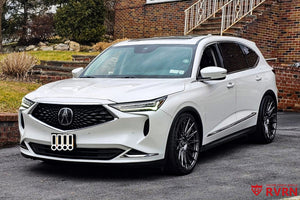 2023 Acura MDX AWD on RVRN RV-MA06 custom Acura wheels 22x10 +40MM gunmetal forged multi spoke wheels front view