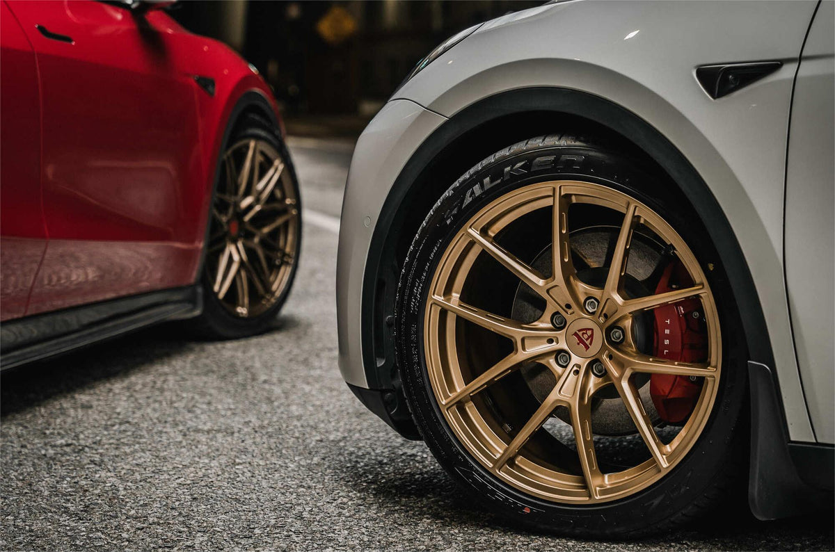 Tesla Spinner Rims 1 PIECE CUSTOM PERFORMANCE TESLA FORGED GOLD WHEELS:RV-MB373 – RVRN WHEELS