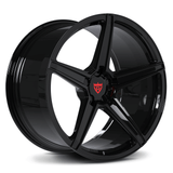 RVRN Custom Forged Monoblock 5 Spoke Wheels, Custom Built for BMW M3, X5 / X5M in Gloss Black 