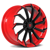 Corvette C8 Cusstom Wheels with Red Black color, 17"-24" for your c1-c8 vehicle 