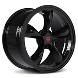 Custom forged monoblock wheel RV-MC09 with sleek black finish and unique design, perfect for Corvette C8 wheels.