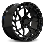 Custom forged 1-piece concave black wheel RV-MC23 for Audi SQ5 and RS5 with aggressive design.