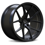 Custom forged monoblock wheel RV-MC24 in sleek black finish, ideal for Corvette C8 and high-performance custom rims.