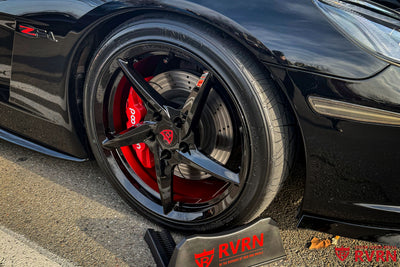 Custom Corvette C6 forged wheels 19x9 front 20x12 rear RVRN RV-MC35 5 spoke gloss black wheels for C6 Convertible