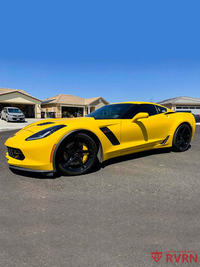 Angled shot of Corvette C7 Z06 on custom RVRN RV-MC35 wheels