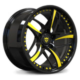 Yellow Spoke Monoblock Forged Wheel RV-MC36 for Corvette C6 Z06 – Racing Performance