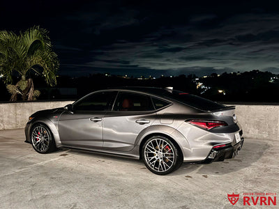 Front fitment view – 2025 Acura Integra Type S on RVRN RV-MC65 19x10 +51mm custom forged wheels.