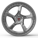 Custom forged monoblock wheel RV-MF01, 5 spoke design, designed for Ferrari wheels and high-performance vehicles.