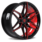 Ford F150 wheels -Red and Black custom forged rims-20inch 6 lug rvrn forged 