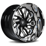 Custom forged monoblock wheel RV-MH01 with deep dish design for Dodge Ram trucks, crafted from aerospace-grade 6061-T6 aluminum.