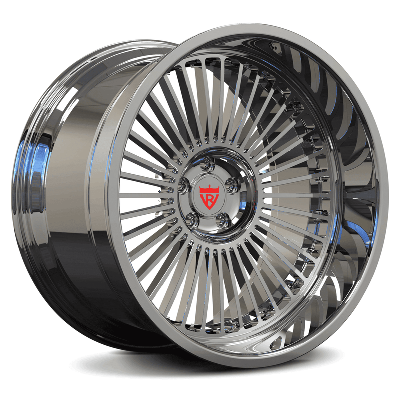 Custom Forged Monoblock Deep Lip Wheels for Trucks, SUVs, American Muscle Cars-RVRN Wheels RV-MH053 Chrome Rims